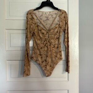 Open Wdit Snake Skin Bodysuit